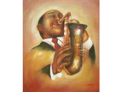 Obraz - Jazzman II (Rozměr 60 cm x 50 cm)