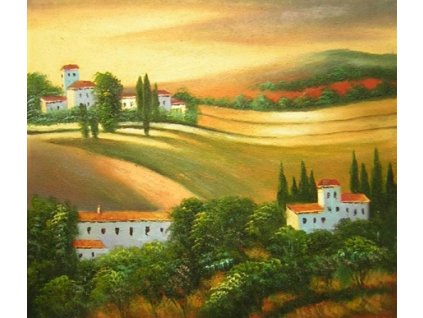 Obraz - Vesnické svítání (Rozměr 40 cm x 50 cm)