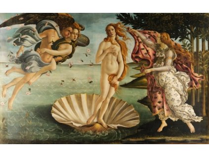 S. Botticelli - Zrození Venuše (Rozměr 50 cm x 80 cm)