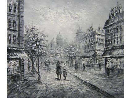 Obraz - Ulice v černobílém (Rozměr 50 cm x 60 cm)