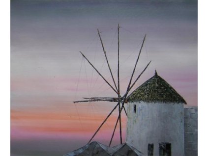 Obraz - Mlýn při západu slunce (Rozměr 40 cm x 50 cm)