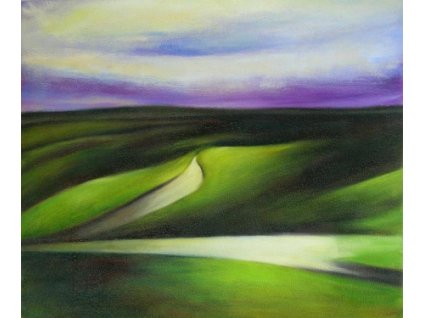 Obraz - Zelené dálky (Rozměr 40 cm x 50 cm)