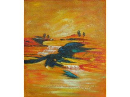 Obraz - Zlatá louka (Rozměr 50 cm x 40 cm)