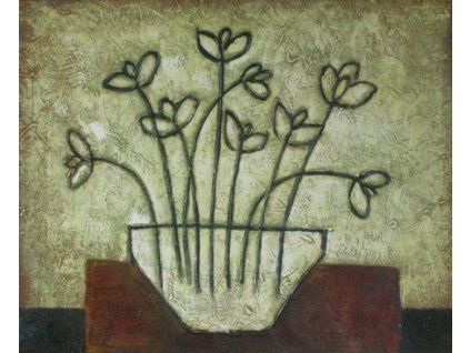 Obraz - Obrysy květin (Rozměr 40 cm x 50 cm)