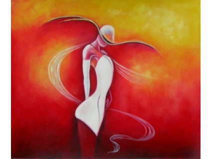 Obraz - Žena v bílých šatech (Rozměr 40 cm x 50 cm)