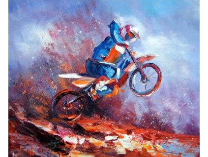 Obraz - Motokrosař (Rozměr 40 cm x 50 cm)