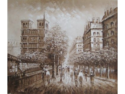 Obraz - Hnědá ulice (Rozměr 50 cm x 60 cm)