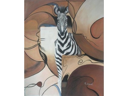 Obraz - Maskovaná zebra (Rozměr 50 cm x 40 cm)