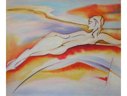 Obraz - Žena v oblacích (Rozměr 40 cm x 50 cm)