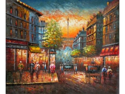 Obraz - Ulice v nočním světle (Rozměr 50 cm x 60 cm)