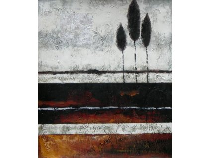 Obraz - Tři opuštěné topoly (Rozměr 50 cm x 40 cm)