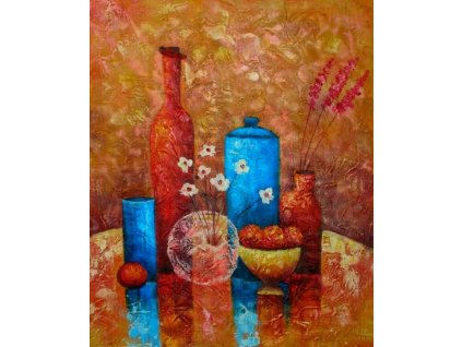Obraz - Barevné nádoby (Rozměr 50 cm x 40 cm)