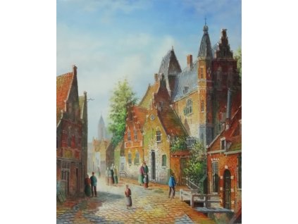 Obraz - Historická ulice II. (Rozměr 60 cm x 50 cm)