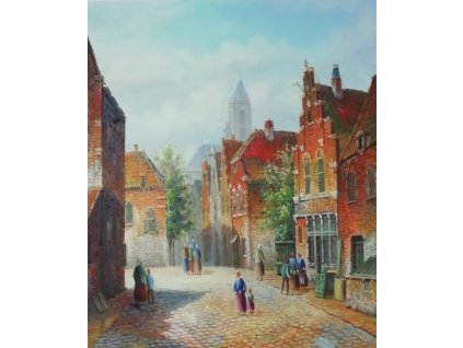 Obraz - Historická ulice I. (Rozměr 60 cm x 50 cm)