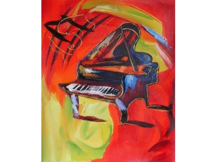 Obraz - Barevný klavír (Rozměr 50 cm x 40 cm)