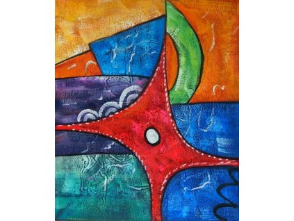 Obraz - Červené plátno (Rozměr 50 cm x 40 cm)