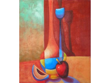 Obraz - Barevná váza (Rozměr 50 cm x 40 cm)