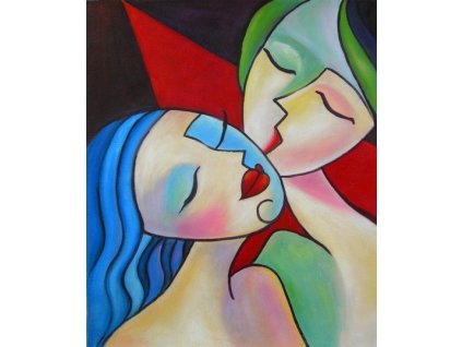 Obraz - Pusa na tvář (Rozměr 50 cm x 40 cm)