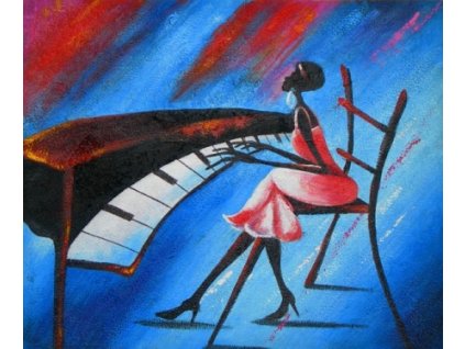 Obraz - Koncert na piano (Rozměr 40 cm x 50 cm)