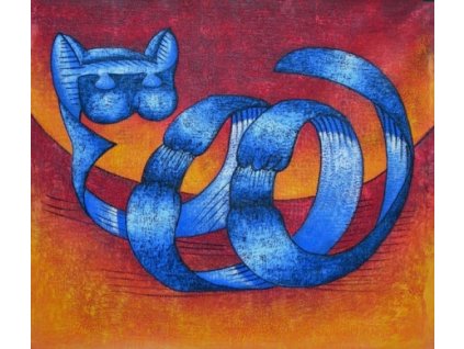 Obraz - Ležící kočka (Rozměr 40 cm x 50 cm)
