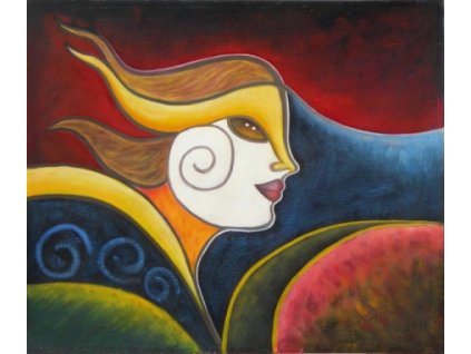 Obraz - Tvář ve větru (Rozměr 40 cm x 50 cm)