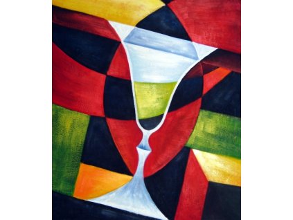 Obraz - Sklenička na martini (Rozměr 50 cm x 40 cm)