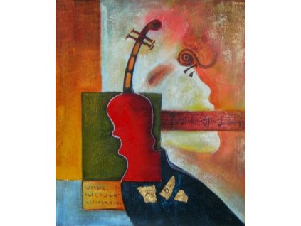 Obraz - Obličej z profilu (Rozměr 50 cm x 40 cm)