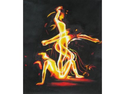 Obraz - Lidé v ohni (Rozměr 50 cm x 40 cm)