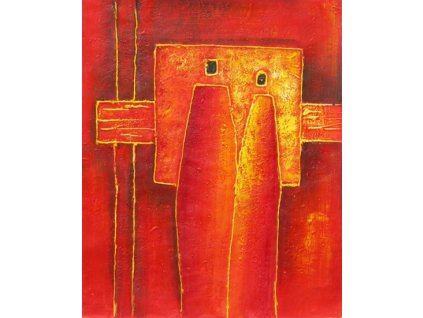 Obraz - Červení lidé (Rozměr 50 cm x 40 cm)