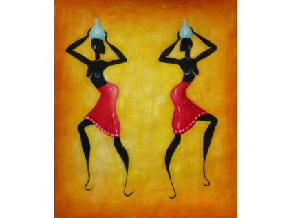 Obraz - Afričtí tanečníci (Rozměr 50 cm x 40 cm)