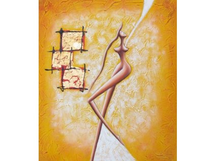 Obraz - Žlutá tanečnice (Rozměr 50 cm x 40 cm)