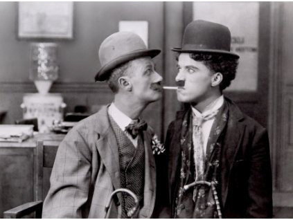 Charlie Chaplin a Ben Turpin (Rozměr 40 cm x 55 cm)
