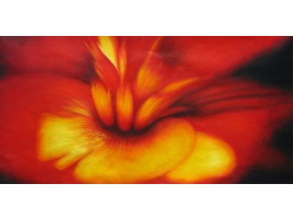 Obraz - Ohnivý květ (Rozměr 60 cm x 120 cm)