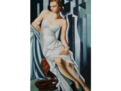 Žena v bílých šatech (Rozměr 60 cm x 40 cm)