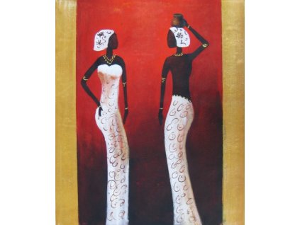 Obraz - Dvě dámy (Rozměr 50 cm x 40 cm)