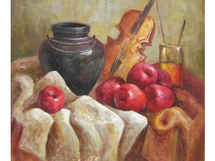Obraz - Zátiší s houslemi (Rozměr 50 cm x 60 cm)