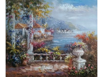 Obraz - Terasa u moře (Rozměr 50 cm x 60 cm)