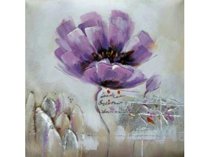 Obraz - Fialový květ (Rozměr 100 x 100 cm)