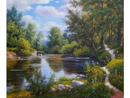 Obraz - Jarní nábřeží (Rozměr 50 cm x 60 cm)