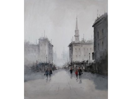 Obraz - Město v oparu (Rozměr 60 cm x 50 cm)