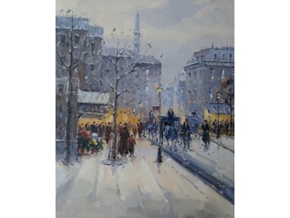 Obraz - Předvánoční město (Rozměr 50 cm x 40 cm)