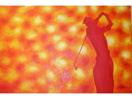 NHS3854 obraz obrys golfisty