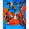 Obraz - Barevné saxofóny (Rozměr 50 cm x 40 cm)