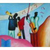 Obraz - Pocestní muzikanti (Rozměr 40 cm x 50 cm)