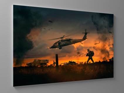 Obraz vojenská helikoptéra v boji 1