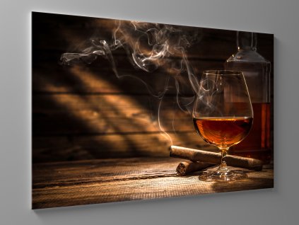 Obraz whiskey a doutník 1