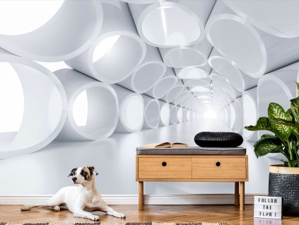 3D Tapeta futuristický tunel 1