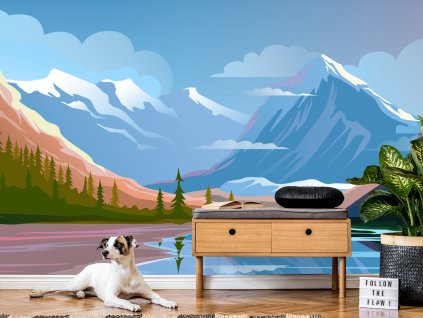 DĚTSKÁ TAPETA JEZERO V HORÁCH 1