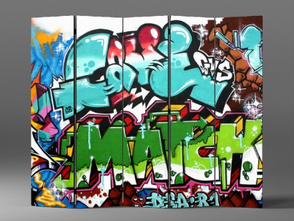 Dětský paraván graffiti 1
