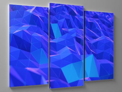 3D OBRAZ MODRÉ POLYGONY 1
